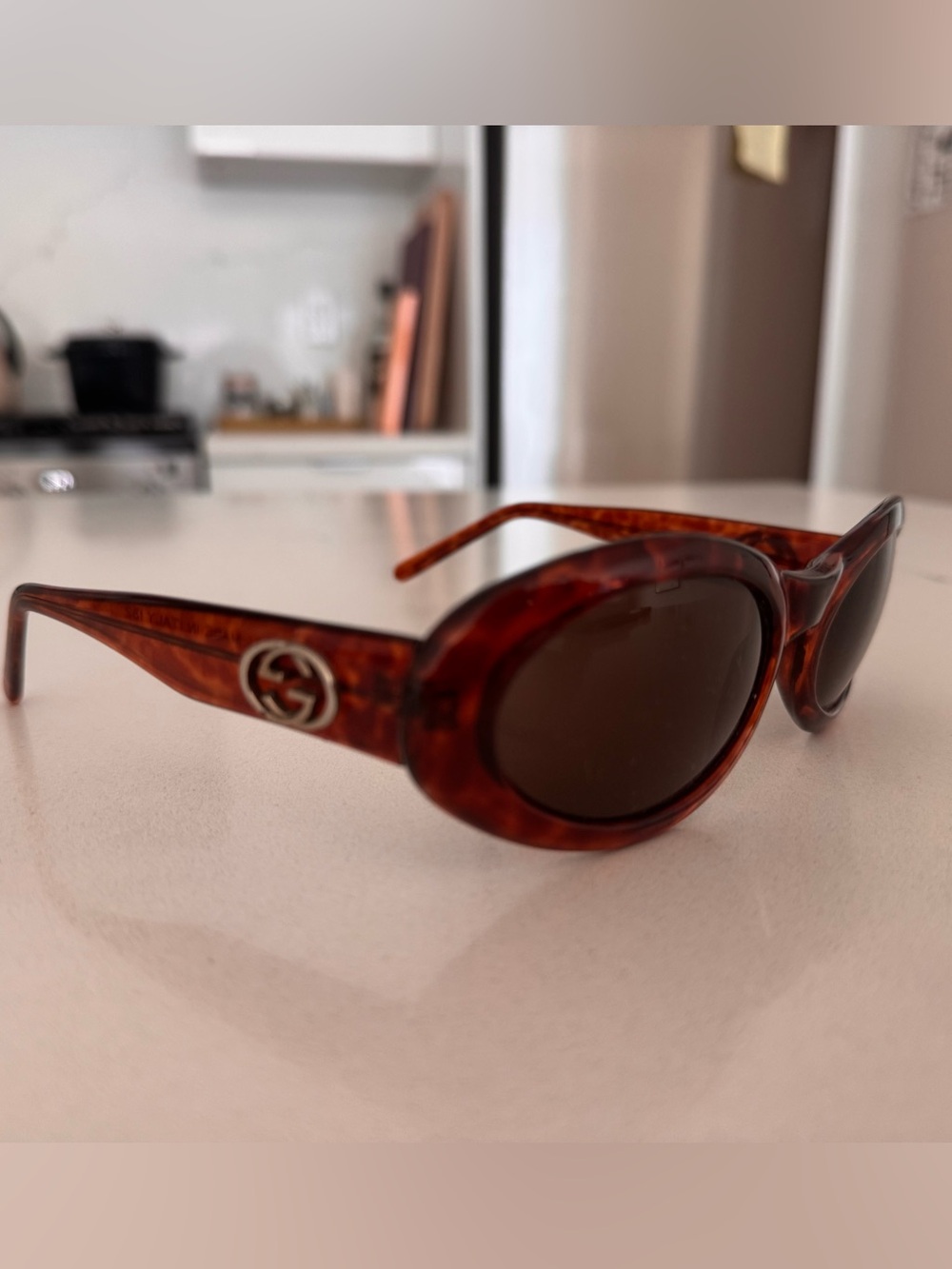 Vintage Gucci Women's Tortoiseshell Sunglasses